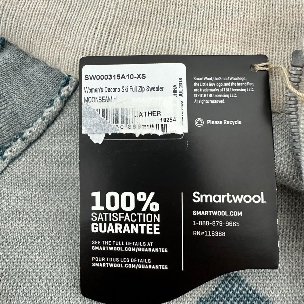 Smartwool Women'sSoft Touch Dacono ski full zip Sweater X-small - Picture 3 of 9